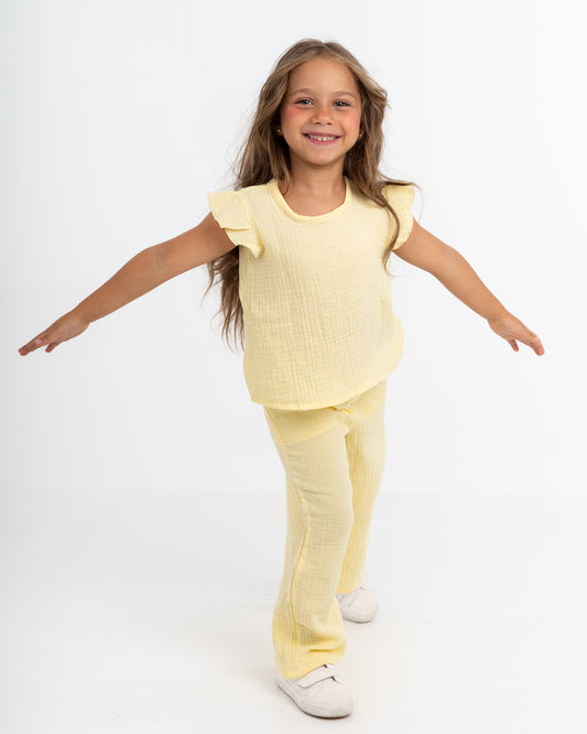 The Buttercup Bow- Back Muslin Set