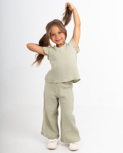 The Matcha Bow- Back Muslin Set