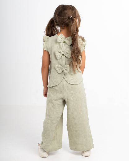 The Matcha Bow- Back Muslin Set
