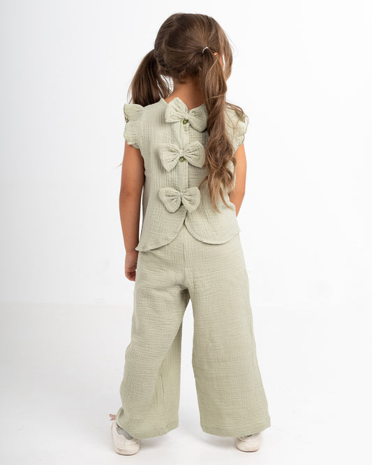 The Matcha Bow- Back Muslin Set