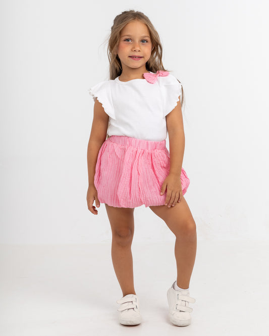 Pink Bella Bubble Skirt Set