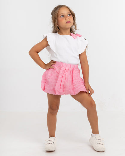 Pink Bella Bubble Skirt Set