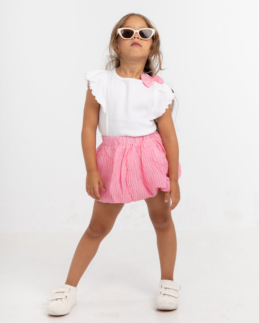 Pink Bella Bubble Skirt Set