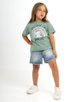 "Believe in Yourself" Unicorn Tee - Green